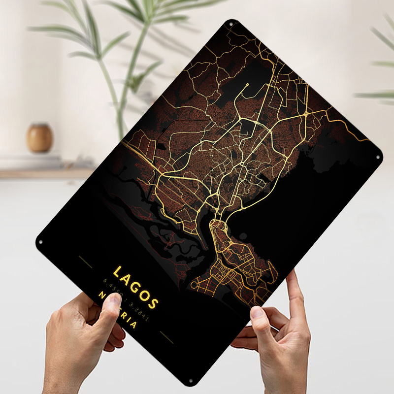 Plakat z mapą miasta Lagos, pe – Gaming Accessories Europe recenzja i cena