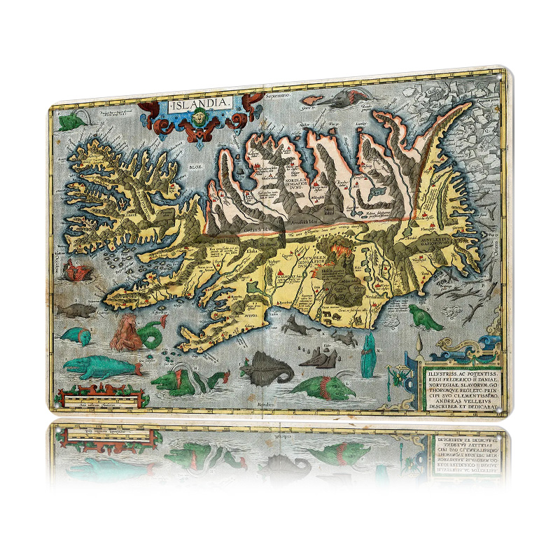 Mapa Islandii Metalowy Plakat  – Gaming Accessories Europe recenzja i cena