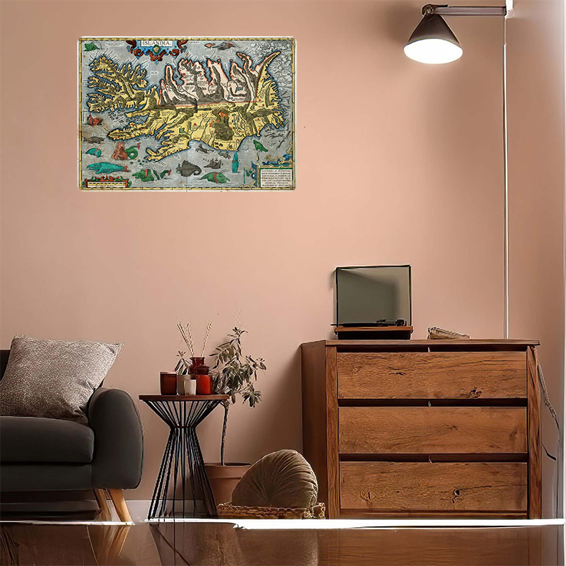 Mapa Islandii Metalowy Plakat  – Gaming Accessories Europe recenzja i cena